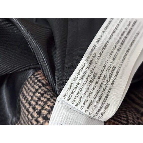 Abercrombie & Fitch Women's Blazer Jacket Size S Tall Brown Glen Check Stretch - Picture 5 of 7